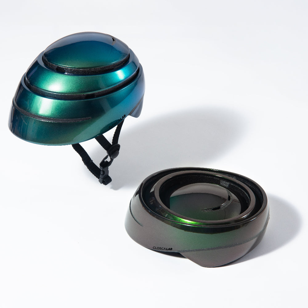 Closca Loop Lab Chameleon Green casca pliabila verde