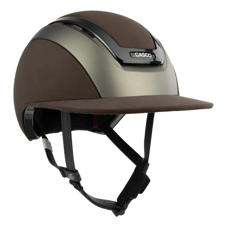 Casco Elite Valiant cască echitație maro nubuc