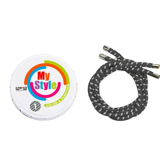 Casco MyStyle Stripes benzi casca gri inchis detasabile