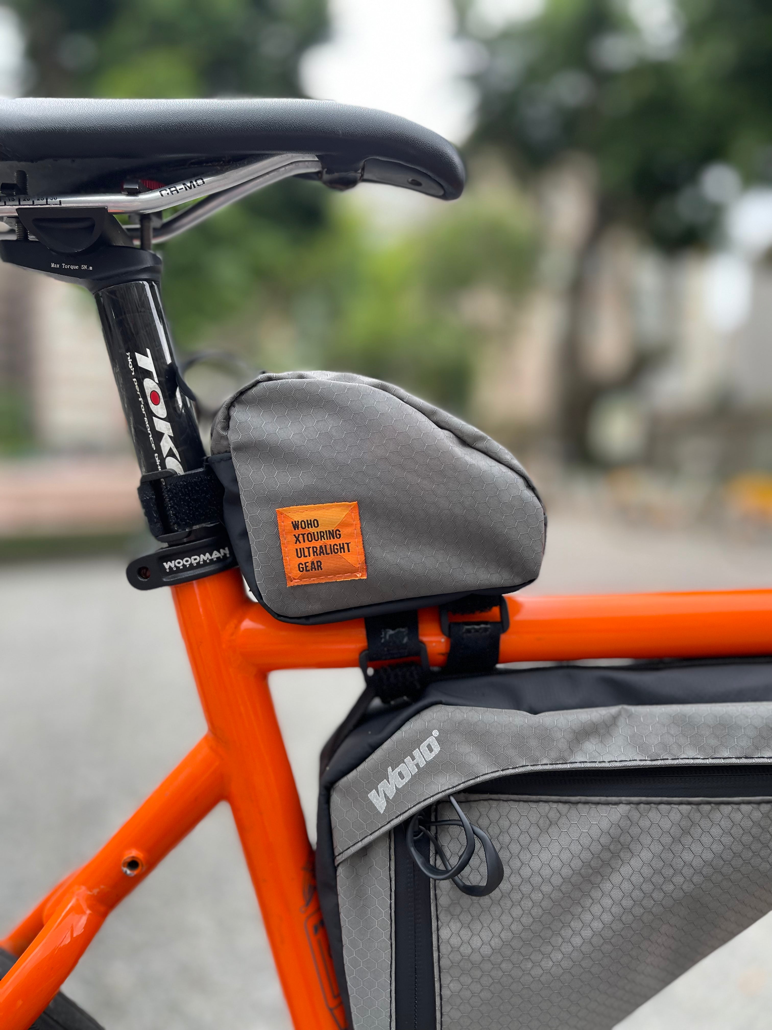 WOHO XTOURING Top Tube Bag Mini geantă cadru gri 0,43L
