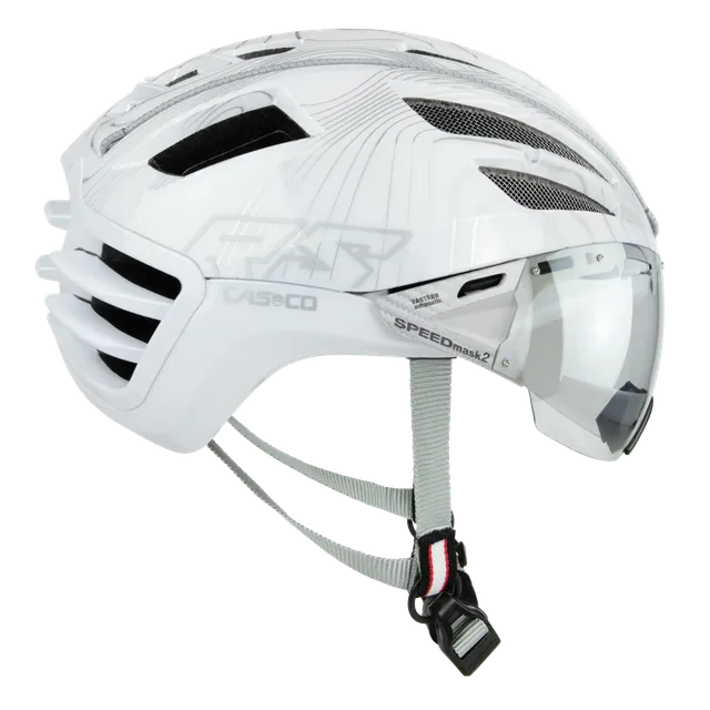 Casco Speedairo2 RS White casca bicicleta alba viziera