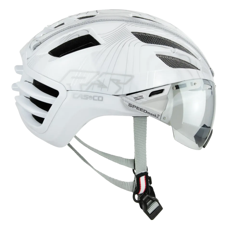 Casco Speedairo2 RS White casca bicicleta alba viziera