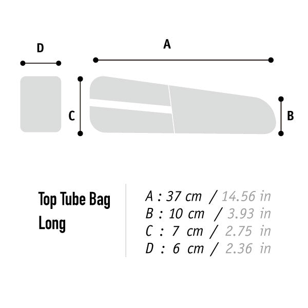 WOHO XTOURING Long geanta top tube 2,4L negru