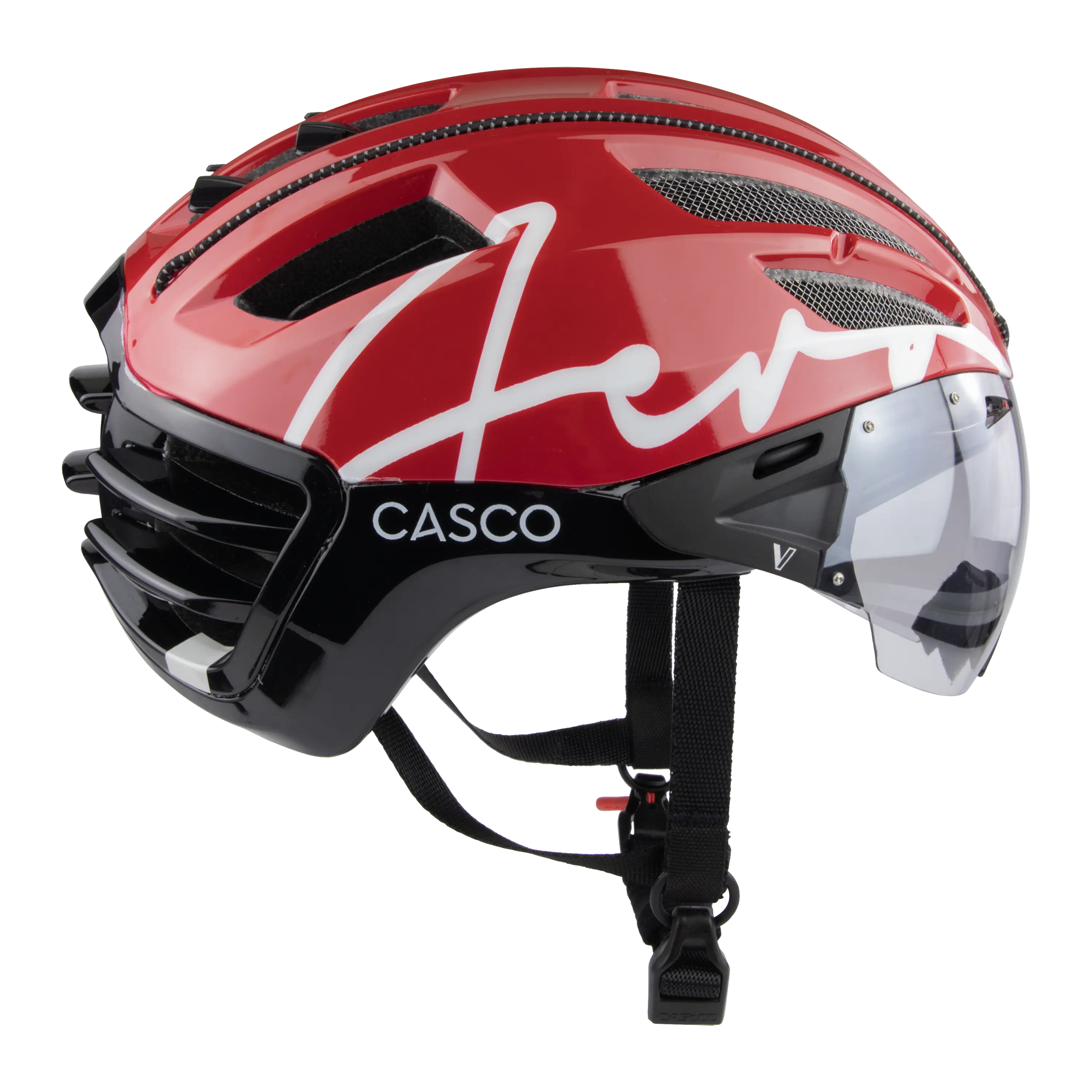 Casco Speedairo Aero Crimson casca bicicleta rosie viziera