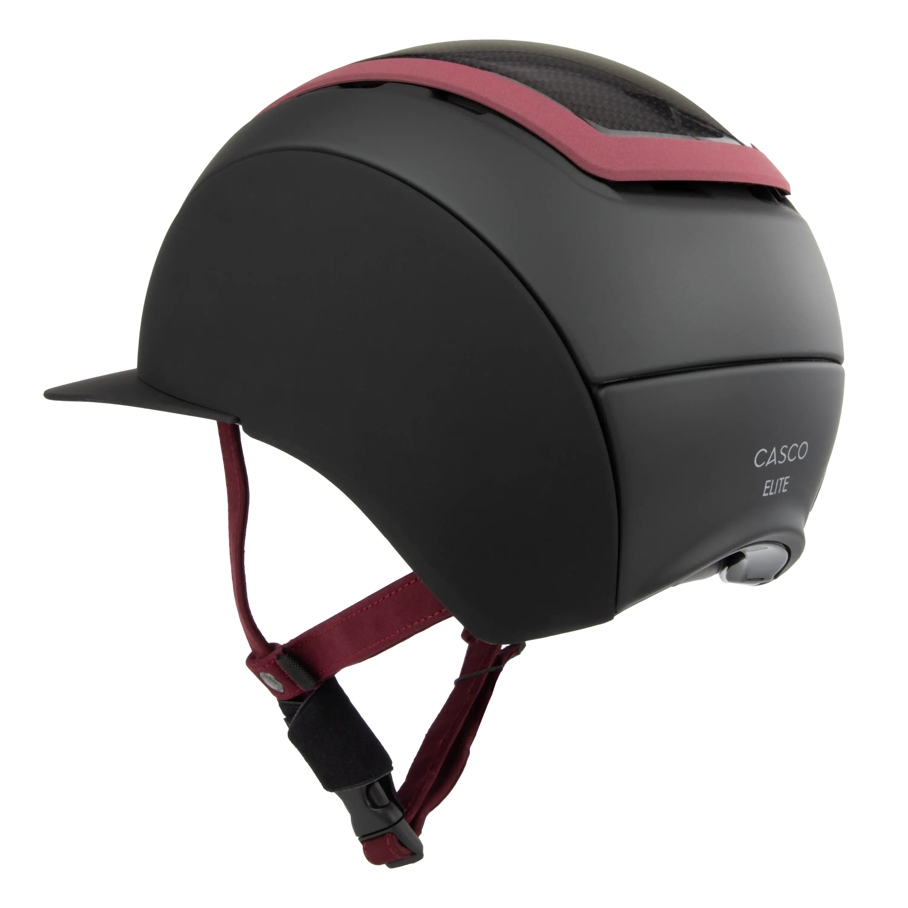Casco Elite Carbon Burgundy casca echitatie piele premium