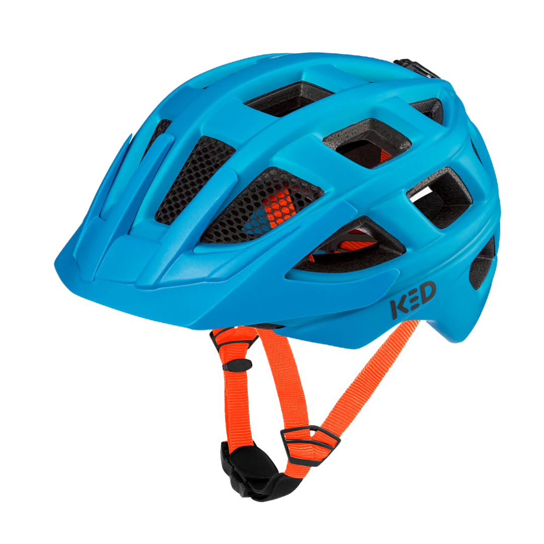 KED Kailu casca MTB Blue Matt 53-59 cu LED spate