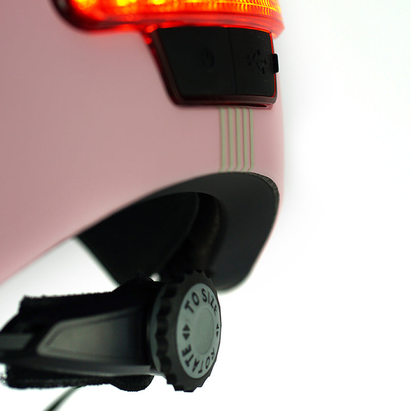 Melon E-Series Lotus casca bicicleta M-L roz cu led