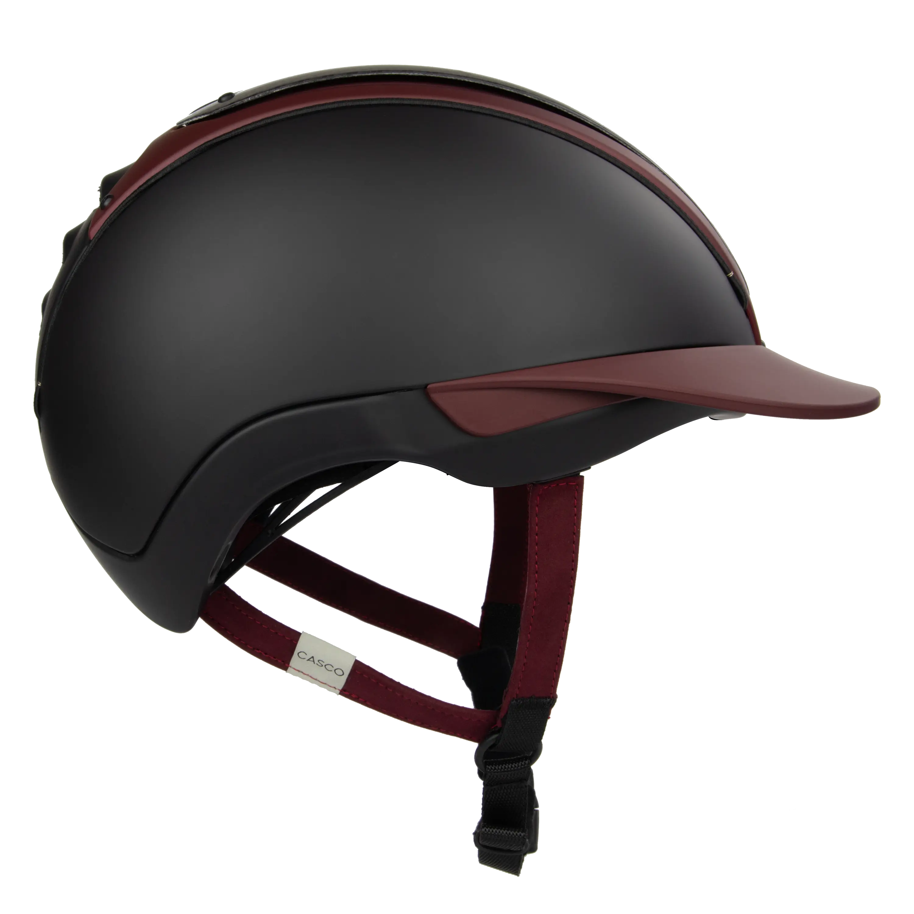 Casco Duell One Carbon Burgundy casca echitatie piele vegana