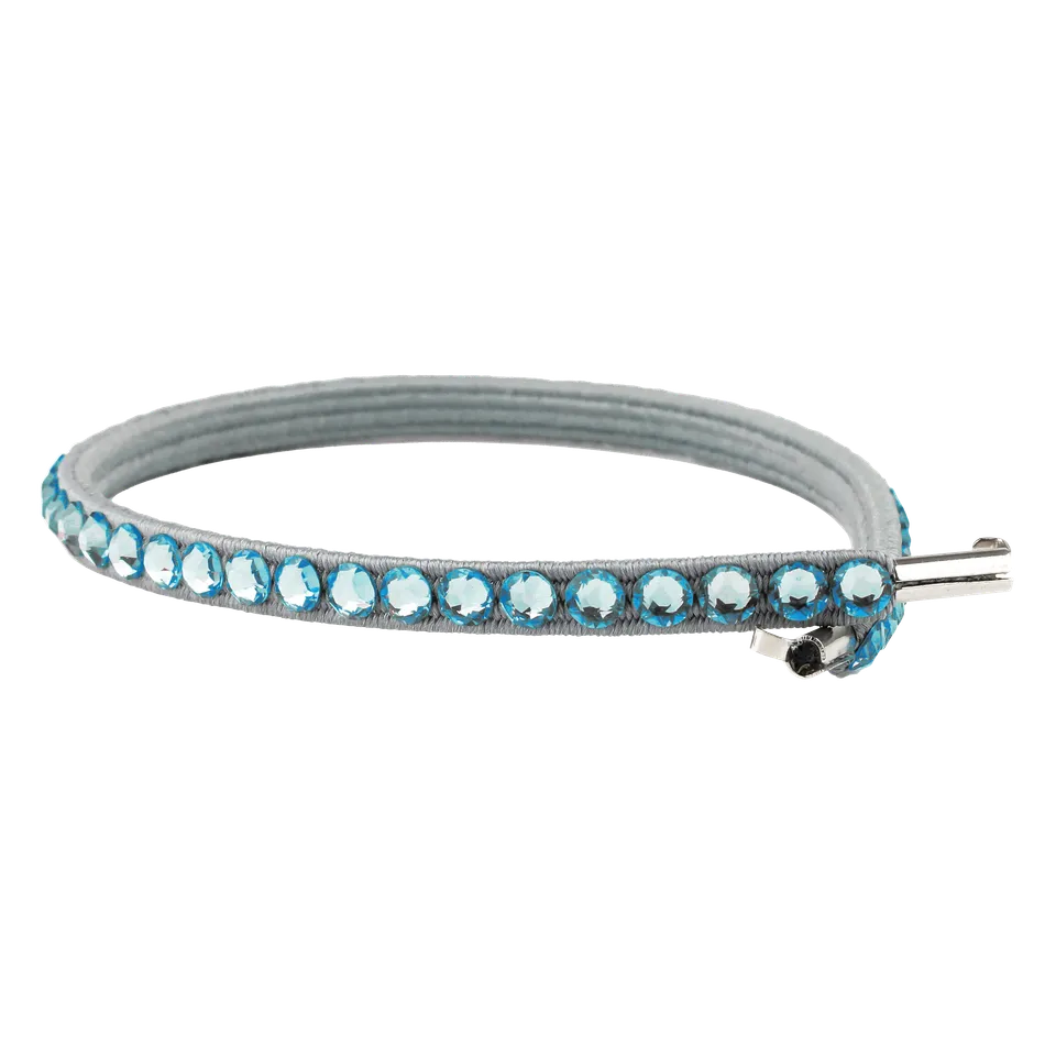 Casco MyStyle Stripes Swarovski benzi casca Aquamarine
