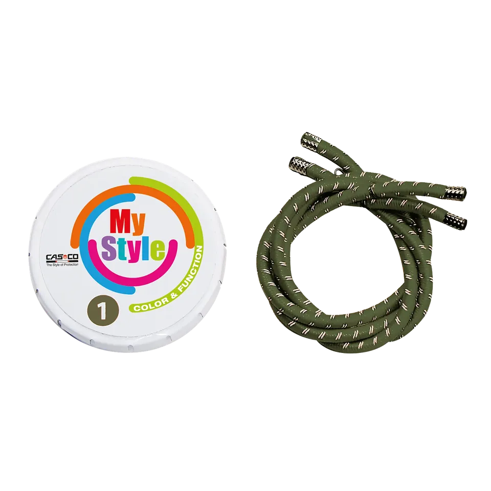 Casco MyStyle Stripes benzi casca olive reflectorizant