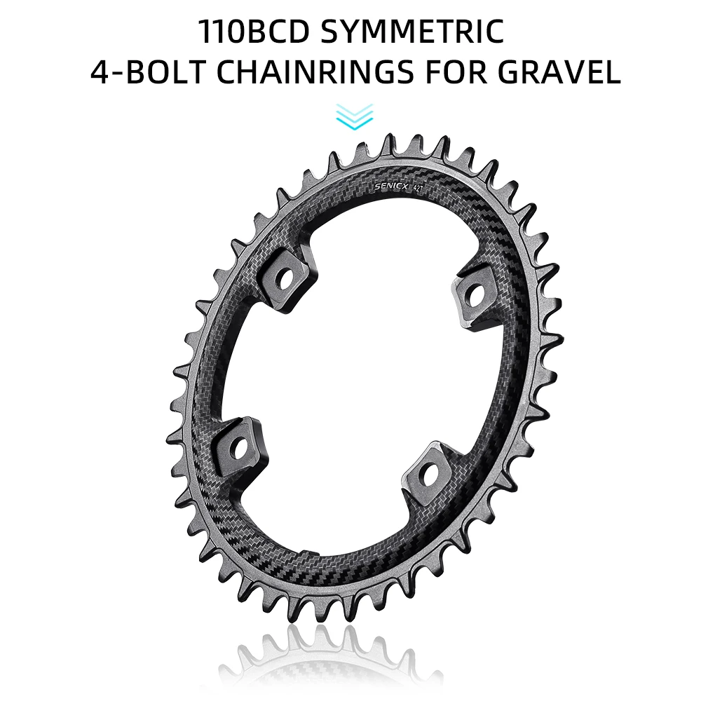 Ryet Senicx pedalier gravel 42T 110BCD carbon