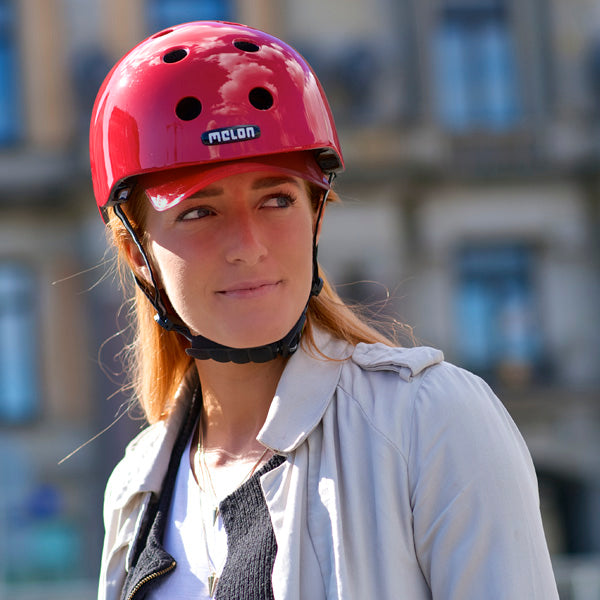 Melon Vista Solid Red vizieră cască roșie