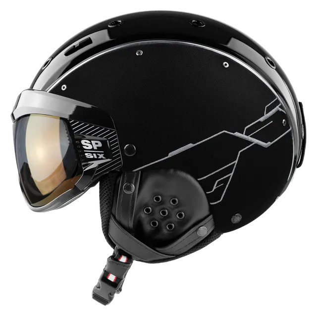 Casco SP-6 Circuit casca schi negru argintiu