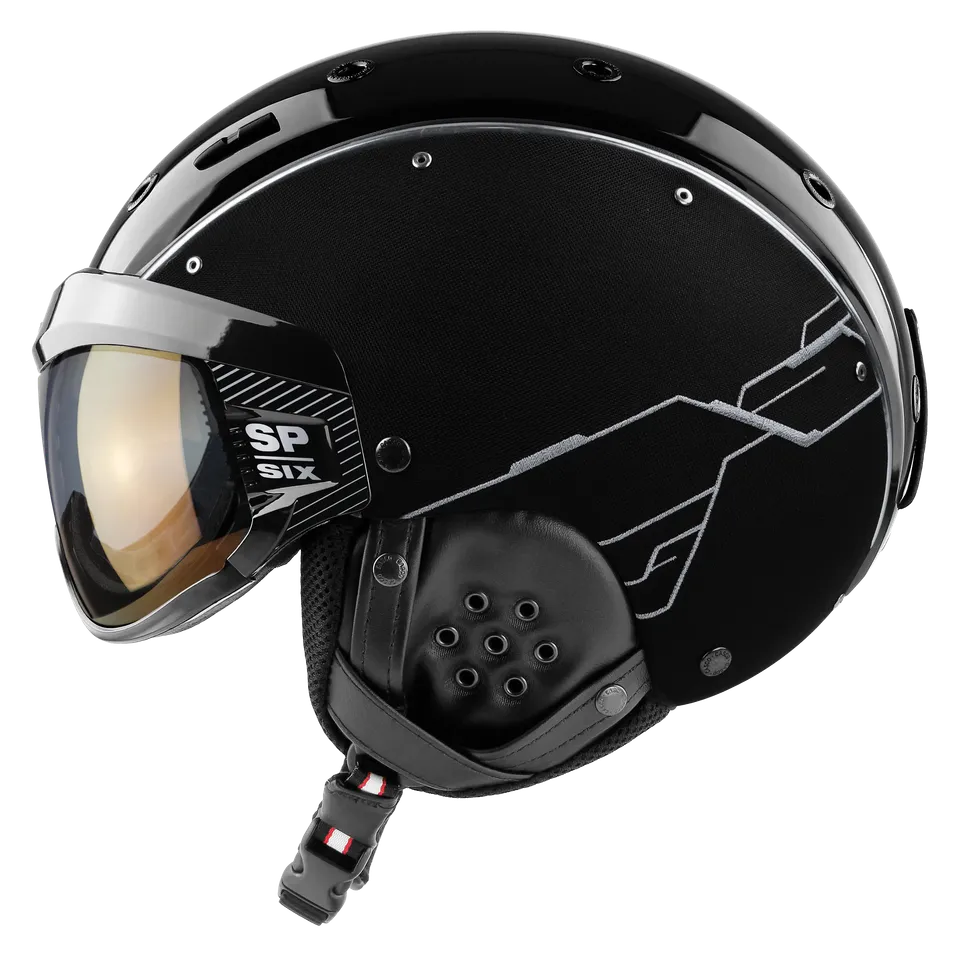 Casco SP-6 Circuit casca schi negru argintiu