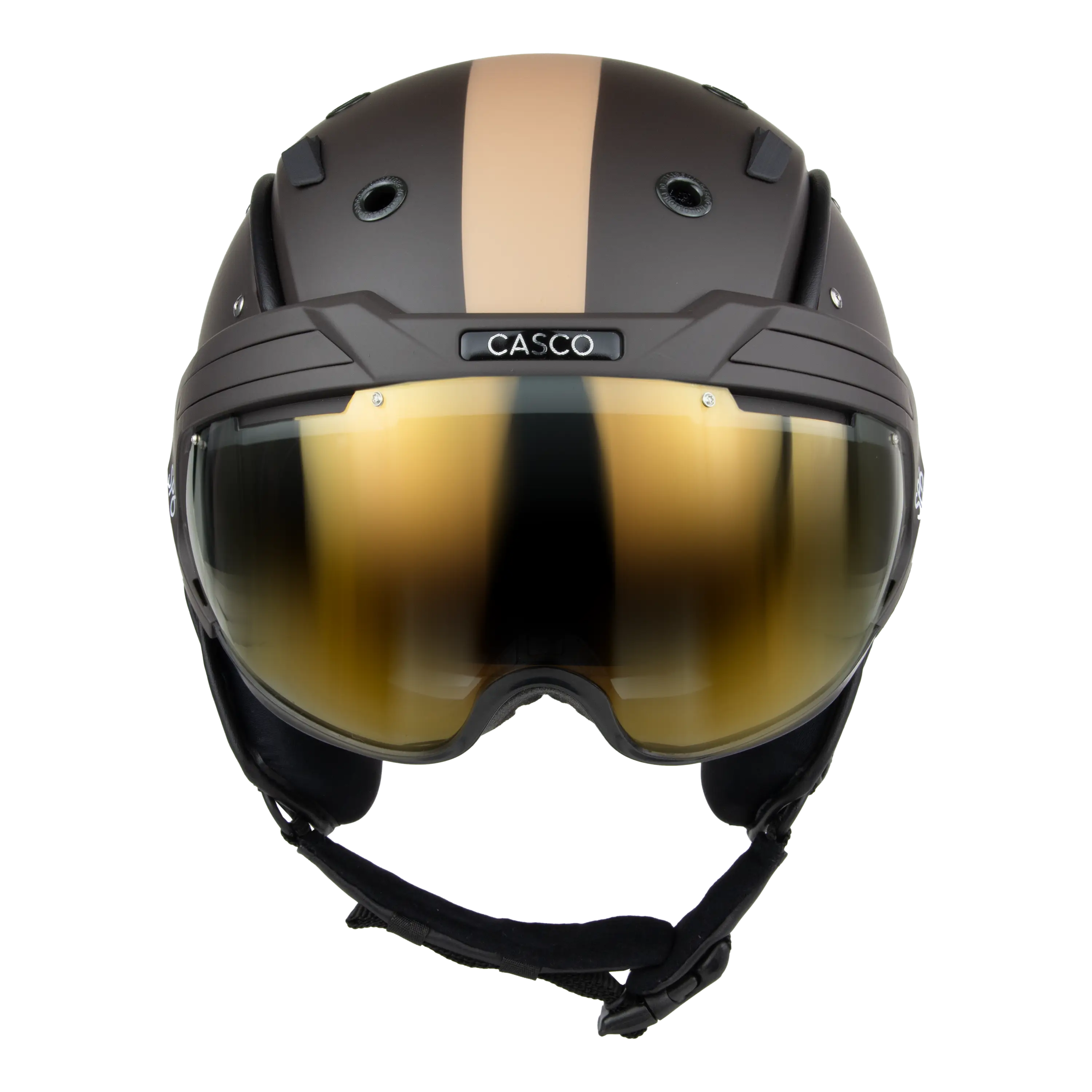 Casco SP-6 Stride Everwood cască schi maro închis cu vizor