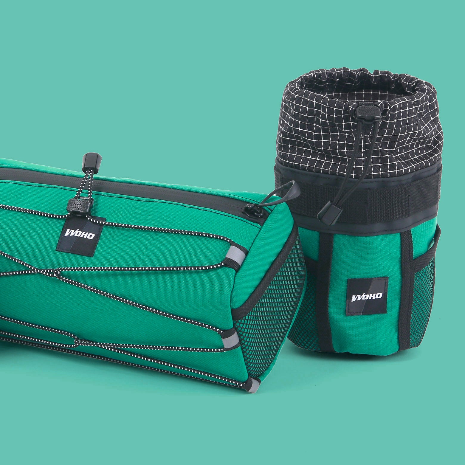 WOHO ColorGrind Set geantă ghidon 2,5L + cup holder Jade