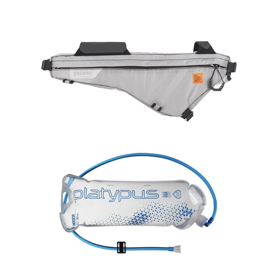 WOHO XTouring Frame Bag + Platypus Hoser 1.8L set M gri