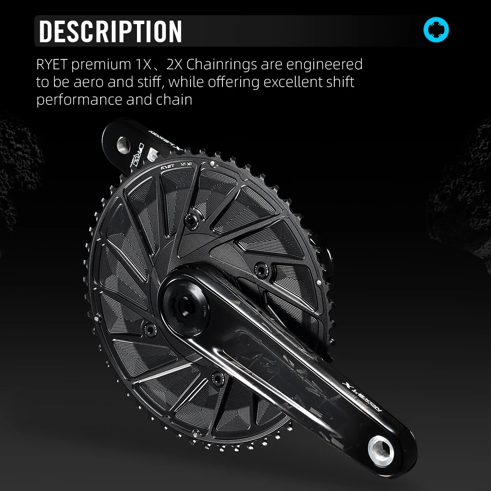 Ryet R2S pedalier cursiera carbon titan 325g