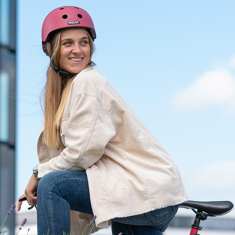 Melon Urban Active Paris cască bicicletă vișiniu închis