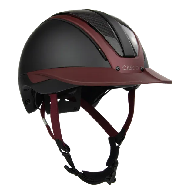 Casco Duell One Carbon Burgundy casca echitatie piele vegana