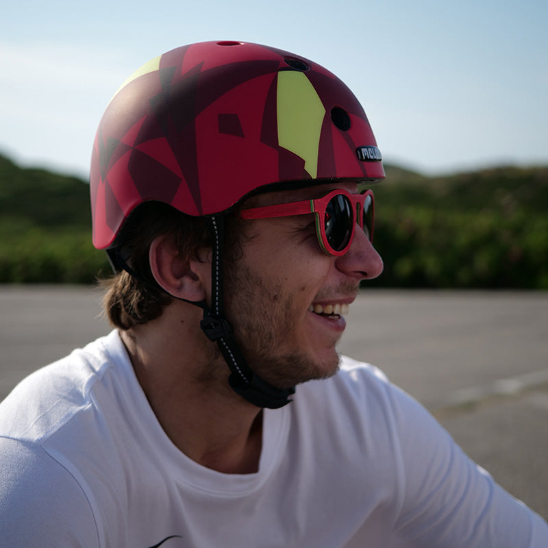 Melon Urban Active Ember cască bicicletă roșu mozaic