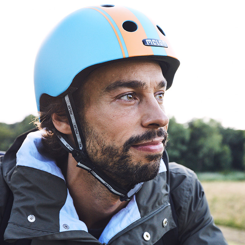 Melon Urban Active Double Orange Blue casca bicicleta ventilata
