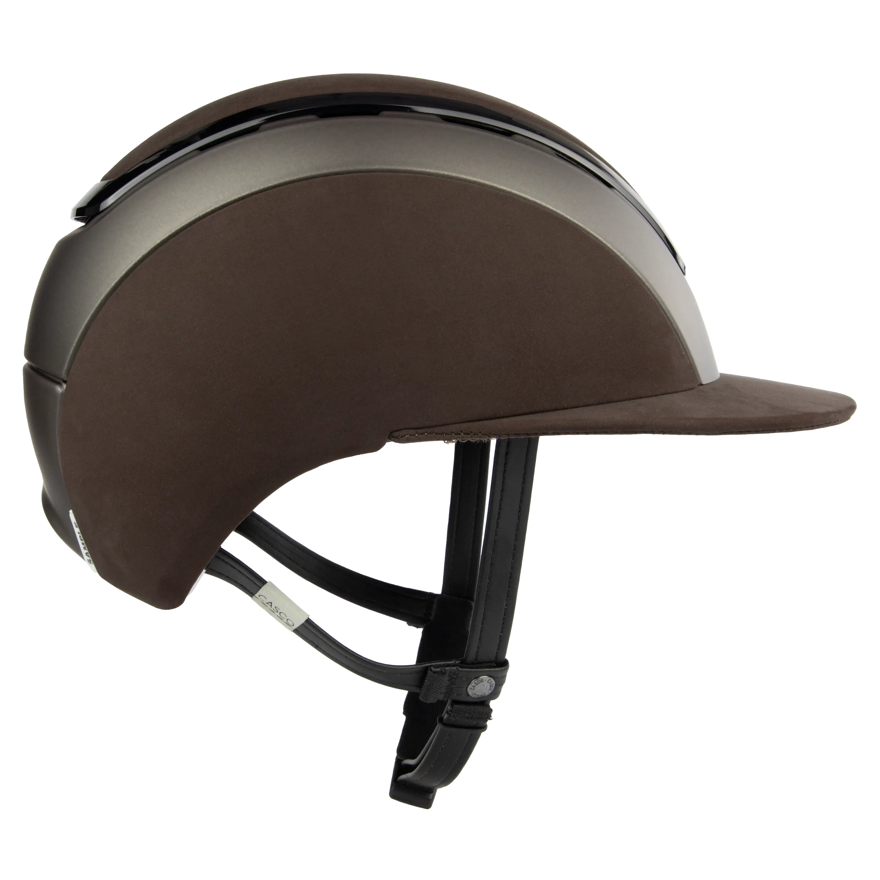 Casco Elite Valiant cască echitație maro nubuc