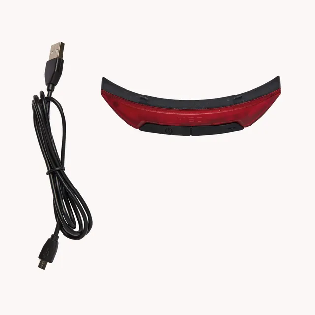 KED Mitro stop LED spate cu cablu USB negru-rosu