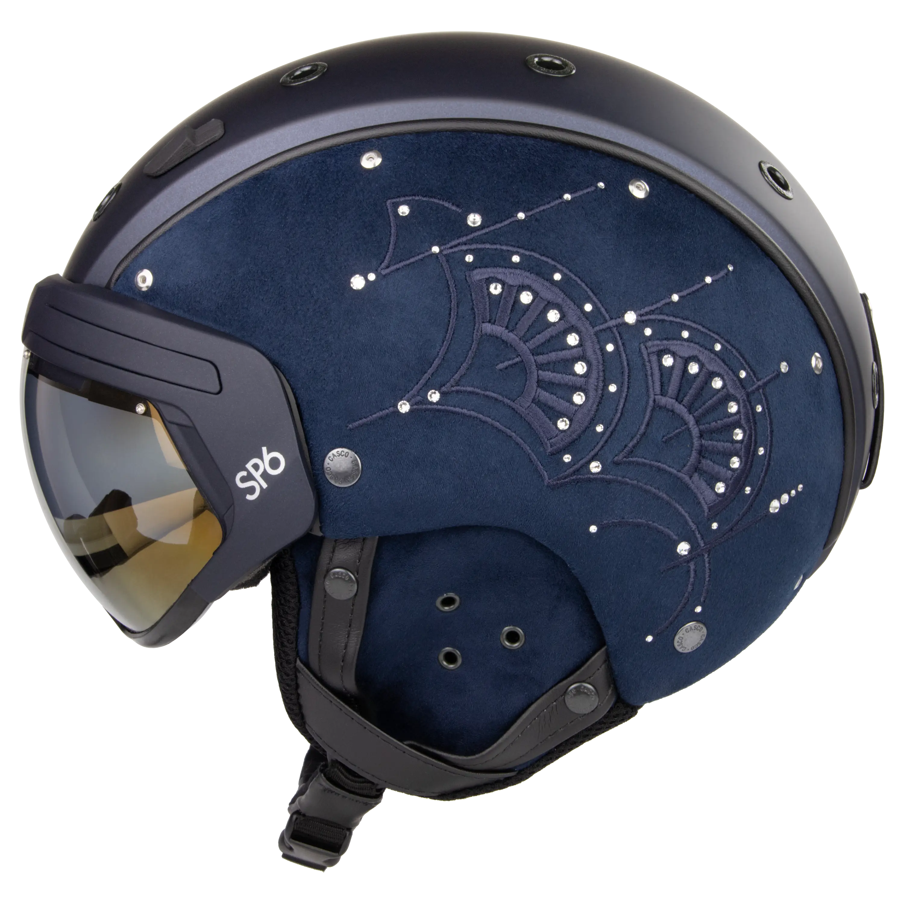 Casco SP-6 Majesty cască schi albastru cristale Swarovski