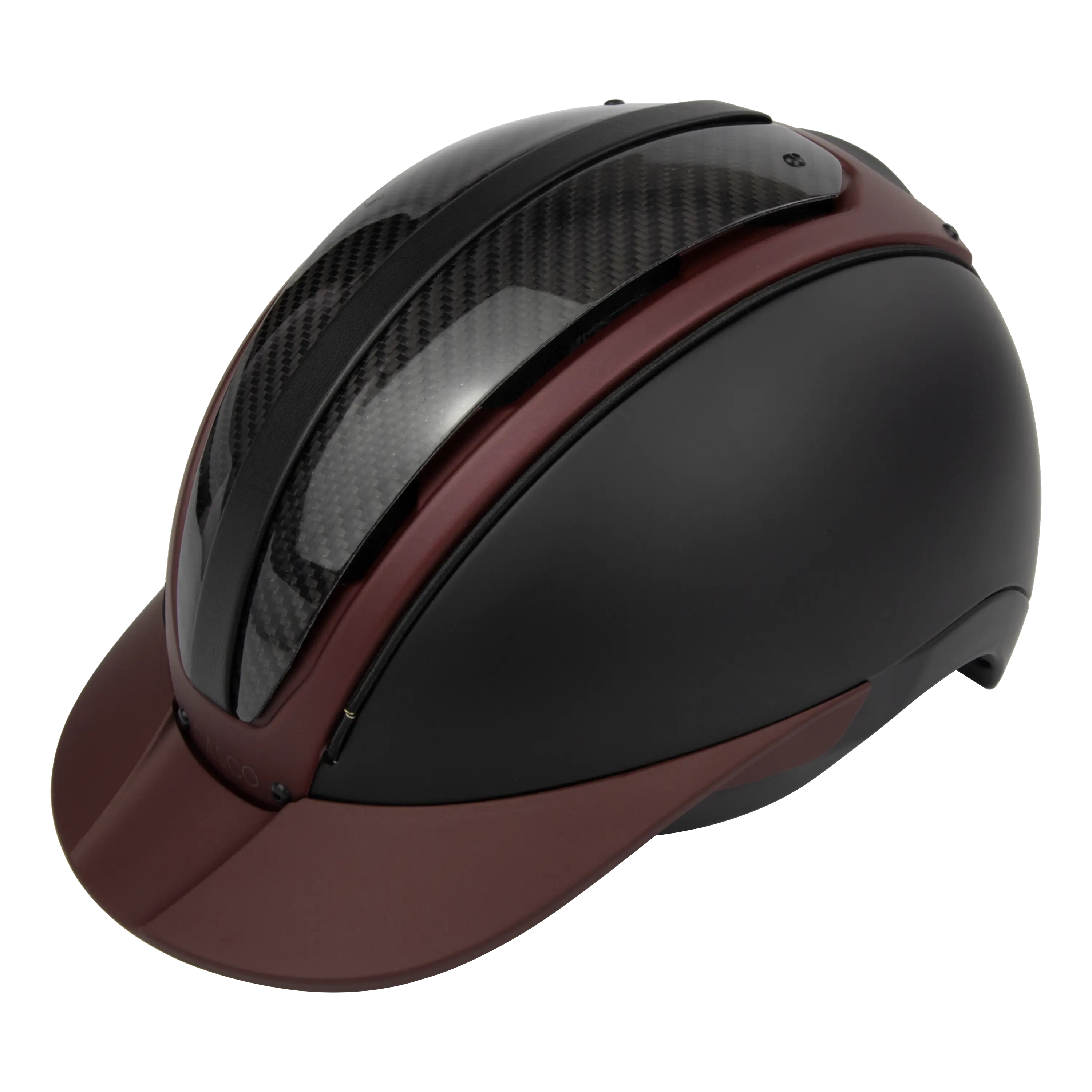 Casco Duell One Carbon Burgundy casca echitatie piele vegana